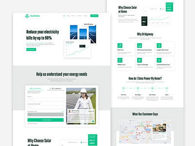 Solar Website Landing Page Design app branding design illustration landingpagedesign solarlwebsitelandingpage ui ux webdesign