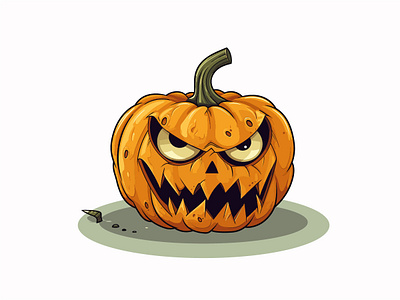 Classic Spook - Traditional Halloween Pumpkin with Carved Face carved face classic halloween eerie jack o lantern halloween halloween classic halloween icon halloween mood halloween nostalgia holiday illustration iconic pumpkin seasonal artwork seasonal decoration spine tingling spooky grin traditional pumpkin