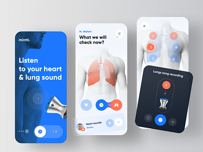 Mintti Vision – Health Monitoring App app automation design ehr ems health healthcare heart ios medical medicine mobile monitor phr pmr saas smart software ui uxdesign