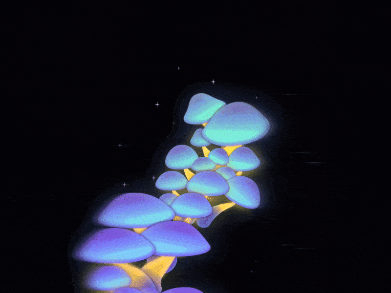 Mushroom loop 2d animation branding character design explainer flat game gif glow illustration logo mushroom ui video website