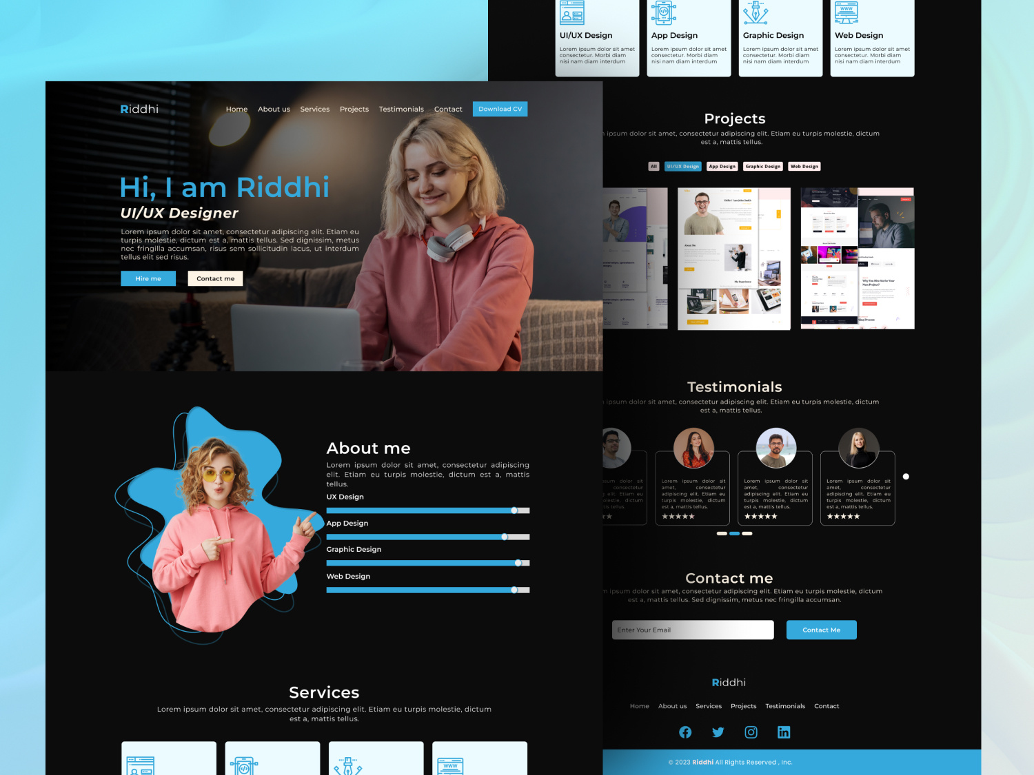 Portfolio Website by Widget Infotech on Dribbble