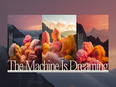 The Machine is Dreaming — AI generated world ai ai generated art concept midjourney typography