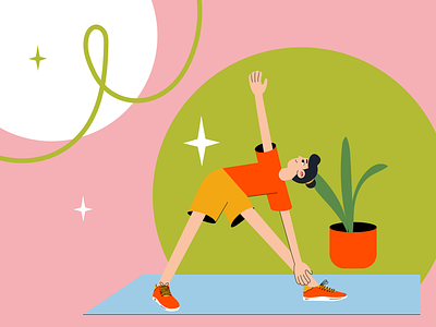 Illustration about sport app design graphic design health illustration sport vector yoga