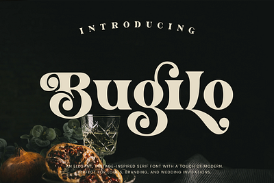 Bugilo - Modern Bold Font beauty branding cosmetic display elegant fashion font retro retro font serif serif font typeface wedding