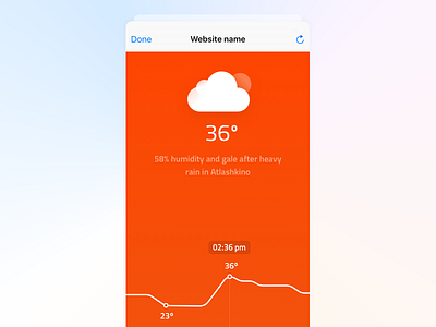 weather iOS app 36 app apple system design cloud dribbble trend flat graph human design system icon illustration weather interactive data ios design app iphone mockup nite orange bg product ui ux view weather app