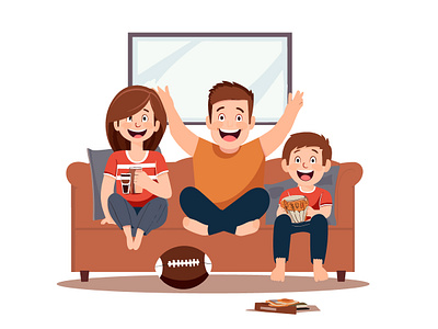 Game Day Thanksgiving - Family Bonding with Sports on TV entertainment at home family bonding family gathering family unity game day fun holiday celebrations seasonal artwork seasonal illustration sports on tv sporty thanksgiving thanksgiving day thanksgiving entertainment thanksgiving leisure thanksgiving mood thanksgiving traditions