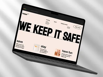 Keeper host landing design branding concept design figma interface laptop logo organizing prototype research shop ui usa ux ux ui designer visual web