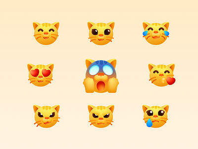 Break Emoji Sneak from Interfase cat emoji face graphic design ui