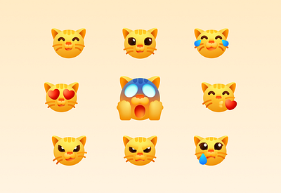 Break Emoji Sneak from Interfase cat emoji face graphic design ui