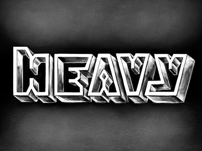 Heavy Chalk lettering black and white chalk design drawing challenge hand drawn hand lettering heavy type illustration procreate