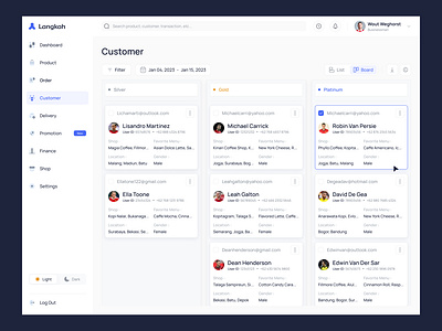Langkah - Customer Board branding dailyuiux design figma graphic design illustration ui uidaily uidesign uidesignpage uiinspiration uipage uiux uiuxcustomer uiuxdetail ux uxdaily uxdesign webdaily webdesign