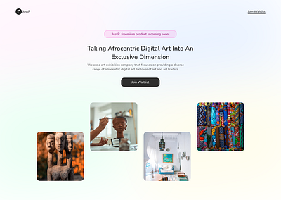 Website UI Exploration! art website join waitlist landing page ui ui uiux ux website