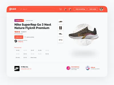 E-Commerce Second-Hand Website blockchain e commerce grid menu minimalist nike orange peer to peer pokemon product product design search second hand shopping sneakers ui ux website white white theme