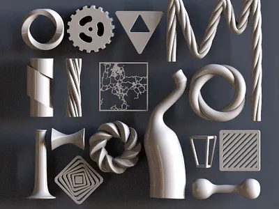 Cube 3d c4d graphic design octane