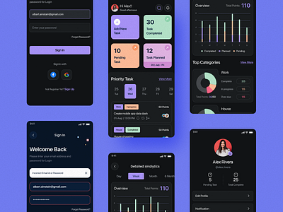 DataDash Dashboard App analytics dashboard analystic data graphic design ui ui ux