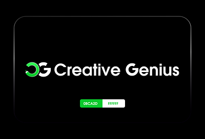 CREATIVE GENIUS branding c logo color creative design g logo graphic design green illustration logo motion graphics typography ui ux vector