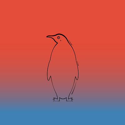 Hot Penguin abstract bird clean fun design illustration minimalist penguin simple