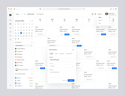 Task Schedule Dashboard abstract ahmed tamjid branding calendar dashboard freelancer product design schedule task schedule task schedule dashboard ui ui dashboard ui design ux ux design uxui design