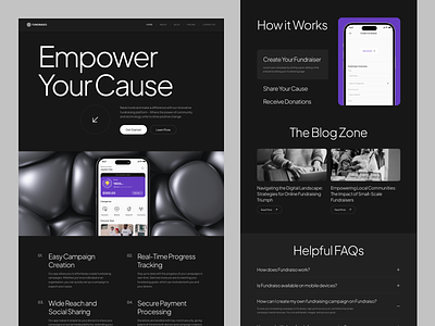 Fundraising Website [Exploration] charity community crowdfunding donation fundraising homepage landing page modern product typography uidesign uiux web web design website