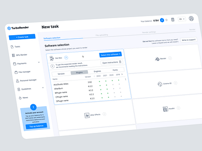 Dashboard redesign backstory dashboard design product design redesign relised project render farm rendering software ui ui kits uiux user interface user story ux uxui design web page