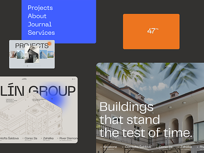 General Contractor Website bold branding design landing page parallax slider subpage typography ui website