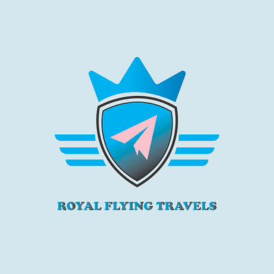 Modern Travel Logo | Corporate | Creative | Minimal aeroplane logo aerospace agency blue logo branding business company corporate crown design fly fly logo flying graphic design king logo logos royal travel travels logo