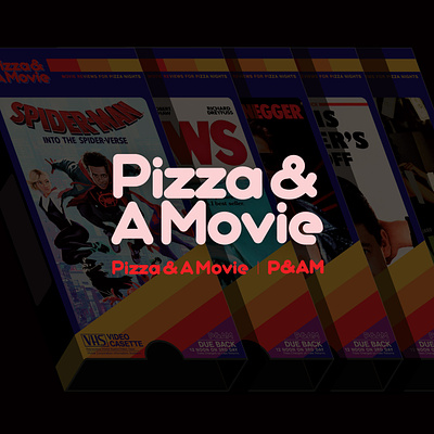 Pizza & A Movie Custom Lettering branding illustration lettering logo typography