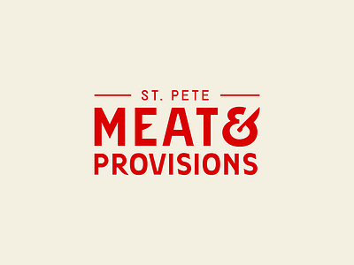 St. Pete Meat & Provisions brand branding butcher clean creative design dribbble florida food graphic graphic design icon identity lettering logo logo design stpete type typography vector