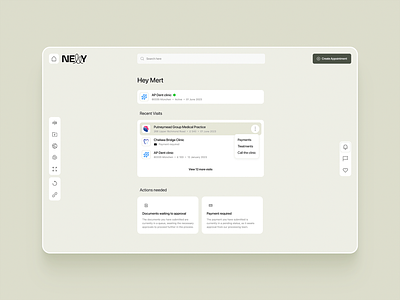 Patient management portal app appointment clean clinic design health healthcare minimal patient payment ui uiux ux