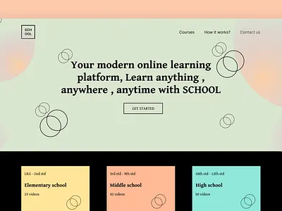 School Learning Platform Landing Page branding education learning platform figma graphic design illustration logo product design ui ux design vector web design