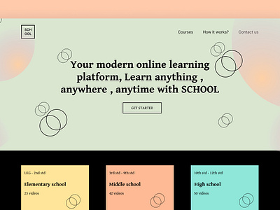 School Learning Platform Landing Page branding education learning platform figma graphic design illustration logo product design ui ux design vector web design