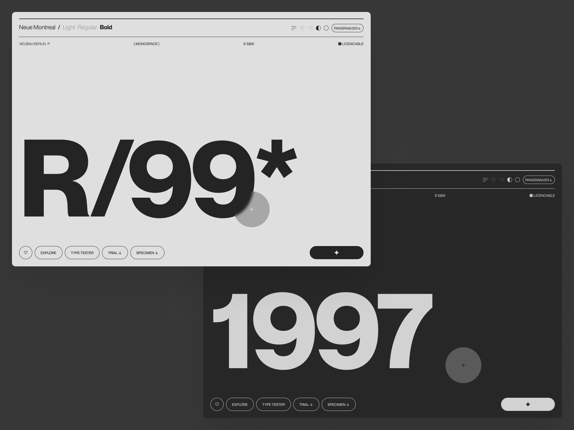 ( TYPFC/DET ) - White&Black app design interface minimal type typography ui visual