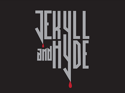Jekyll & Hyde Logo jekyll and hyde logo design play show logo split personality vector art