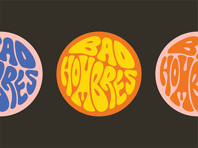 Bad Hombres 60s badge branding design graphic design icon identity illustration lettering logo psychedelic vancouver