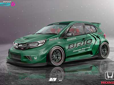 Honda Brio - Virtual Modification 4 (1st Place Winner) automotive design automotive render car design car illustrator car modification car rendering car vector design digital modification livery design