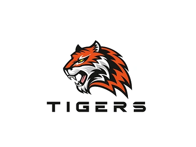 Tiger Logo aggressive branding design e sports face head logo logo tiger logotype sports tiger