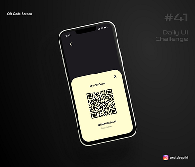 QR code screen | Daily UI Challenge # 41/90 ui design ux design uxui designer