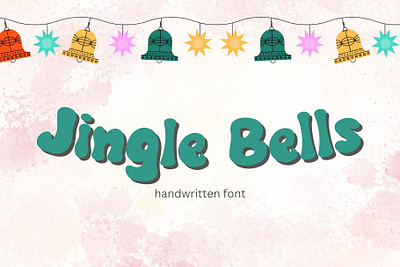 Jingle Bells Cute Font>>https://creativemarket.com/Ruddean2109 christmas font craft font cute font design display font font graphic design handwriting new year font party font typography