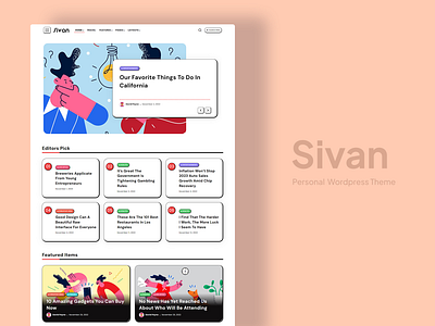 Sivan | Blog & Magazine WordPress Theme minimal blog minimal template personal blog personal theme travel blog website template wordpress wordpress theme