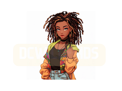 (5) Black Girls Clipart ai generated art clipart made with midjourney ai