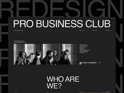WEB SITE REDESIGN FOR CLUB OF ENTREPRENEURS design landing page ui ui ux web web design web site