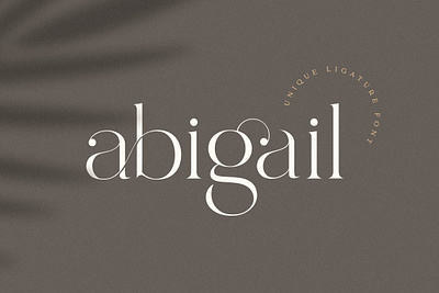 abigail - unique ligature font beautiful beauty classy lettering logo font logotype sans sans serif serif slab type vintage