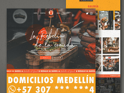 Landing page - Restaurant bold branding extreme food homepage landing page logo restaurants site typography ui user interface ux ux designer web designer wesite