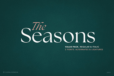 The Seasons (Value Pack) aesthetic alternates beautiful boutique calligraphy chic classic classy clean contemporary corporate deco