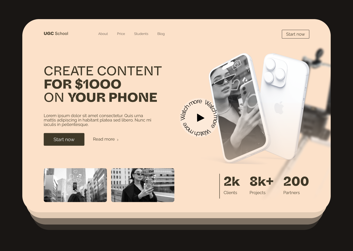 SMM web design concept animation graphic design ui