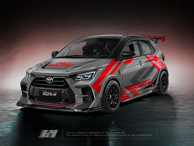 Toyota Agya GR Drift - Nasmoco Digimod Contest (2nd Winner) automotive design automotive render car design car illustrator car modification car rendering car vector design digital modification livery design