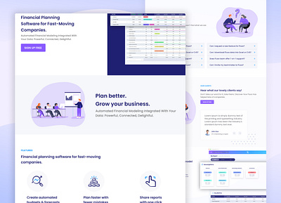Finance Planning Software Website figma finance website