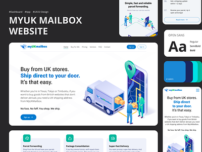 Web Design for Modern Mailbox dashboard delivery deliverywebsite design designinspiration graphic design mailbox ui user interface ux web design