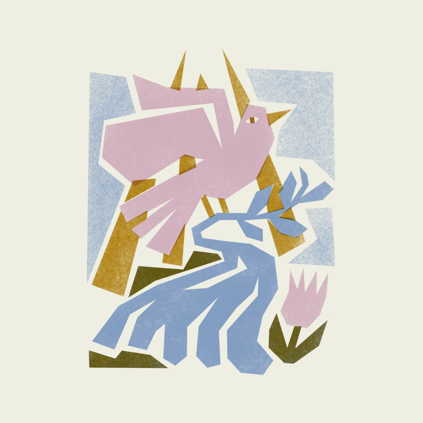 Praise & Prayer ark art christian dove flower jesus olive praise river sun tulip