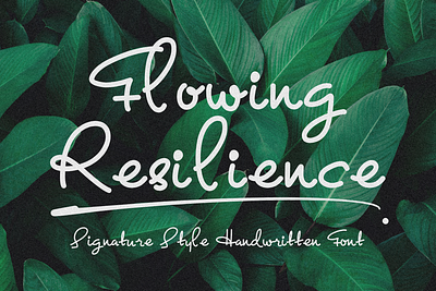 Flowing Resilience Font branding design graphic design illustration logo typography vector